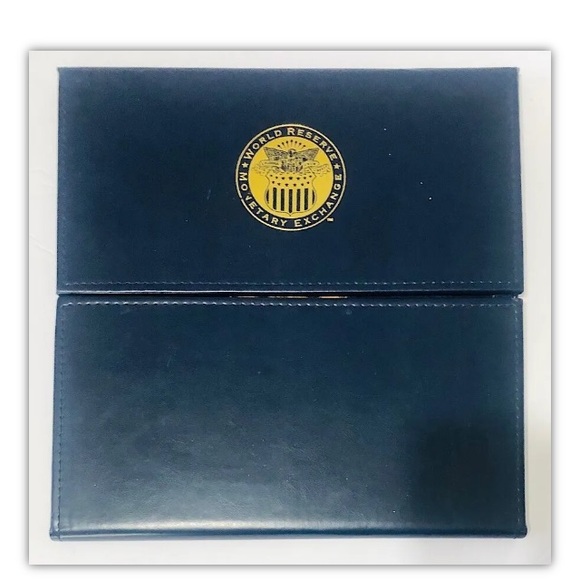 World Reserve Monetary Exchange Navy Blue Presidential Coin Dollar Album Book - Picture 3 of 6